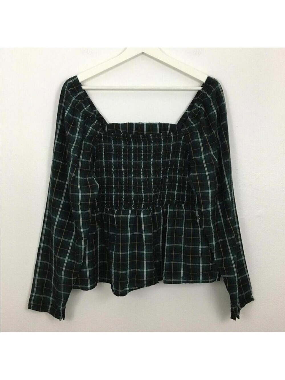 Old Navy Women’s Tartan Plaid Seersucker Top Size XL
